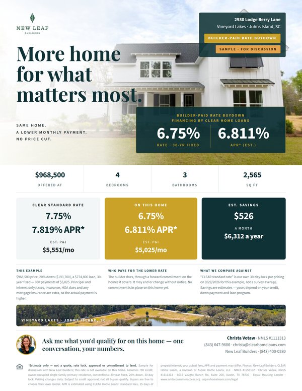 Spec-home flyer